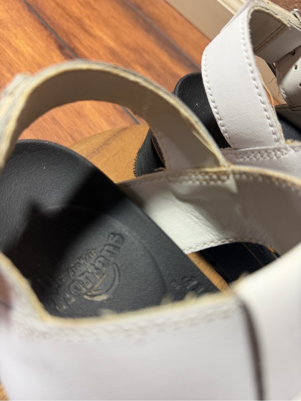 Dr. Martens Francis White Leather Strap Platform Sandals Size 7 - Picture 10 of 14